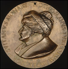 The medallion images of Mehmed II look very different from Bellini's painting. The medallion images of Mehmed II look very different from Bellini's painting.