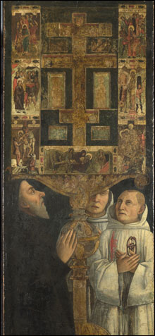 PLAIN AND YET PARTICULAR Bellini's painting of Cardinal Bessarion and his reliquary.